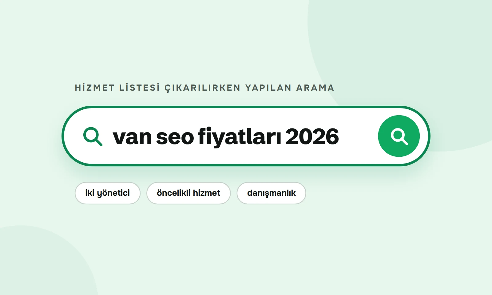 Van SEO fiyatları 2026 araması